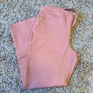 Gloria Vanderbilt Mauve skinny jeans, size 12